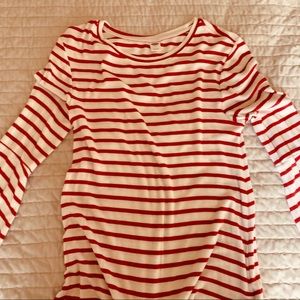 Red and white stripped Knit top